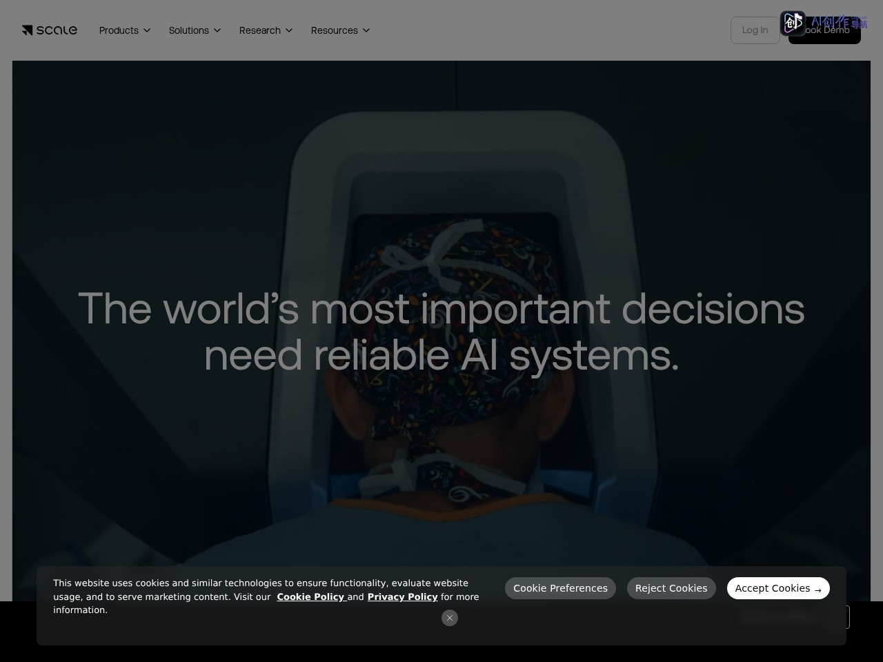 Scale AI 网站截图