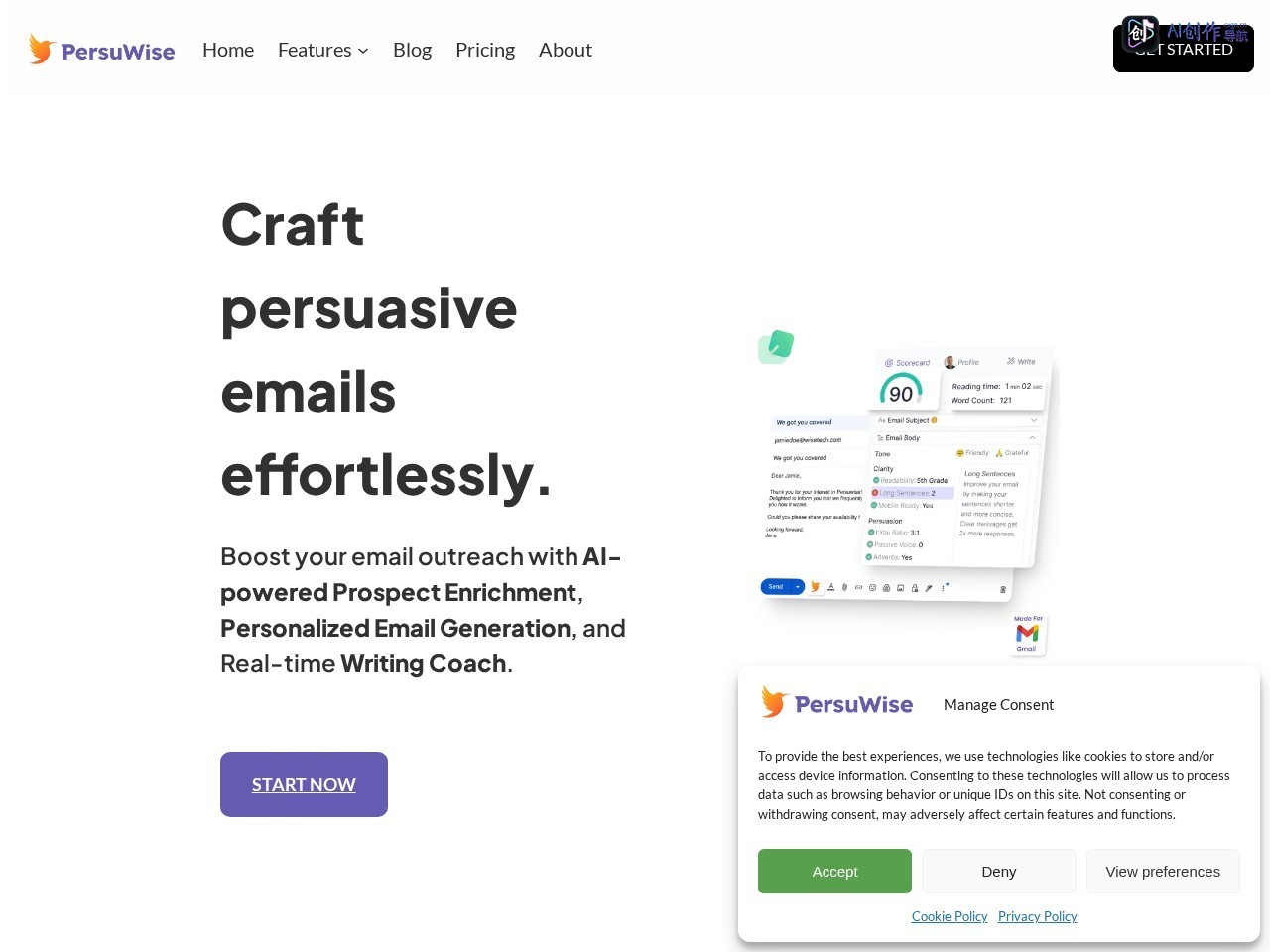 Persuwise 网站截图
