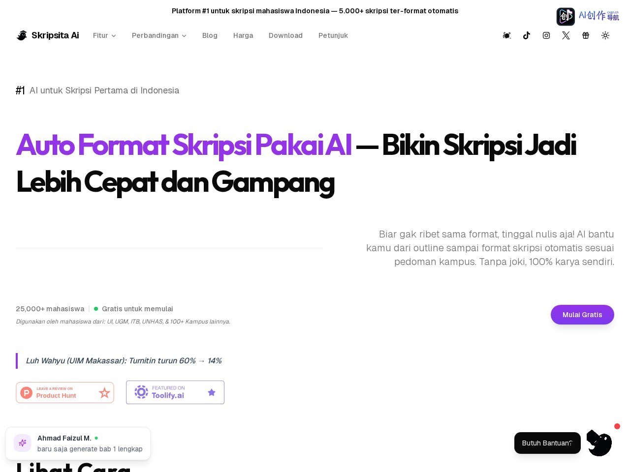 Skripsita AI 网站截图