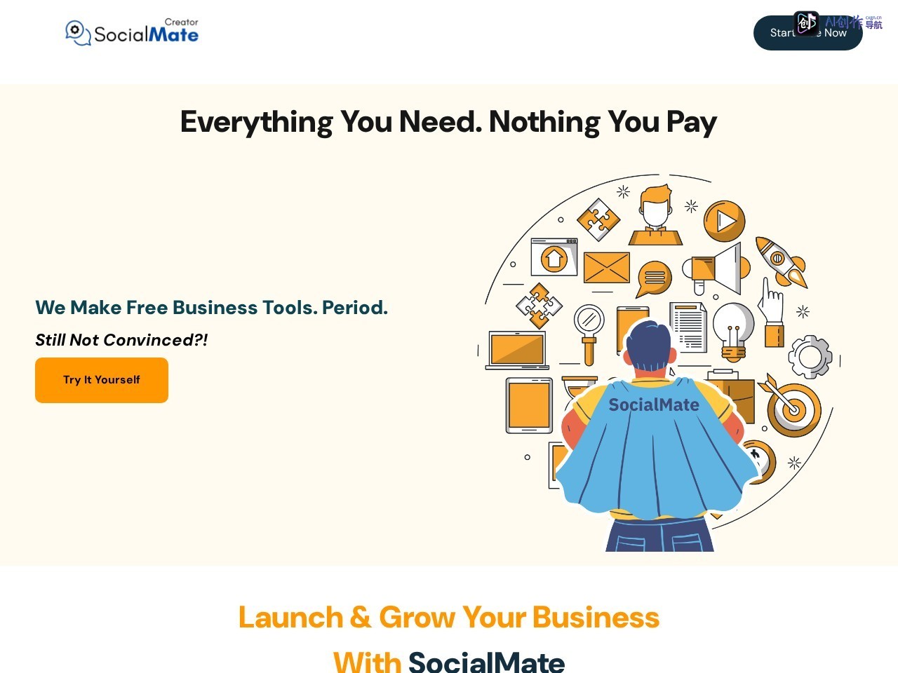SocialMate 网站截图