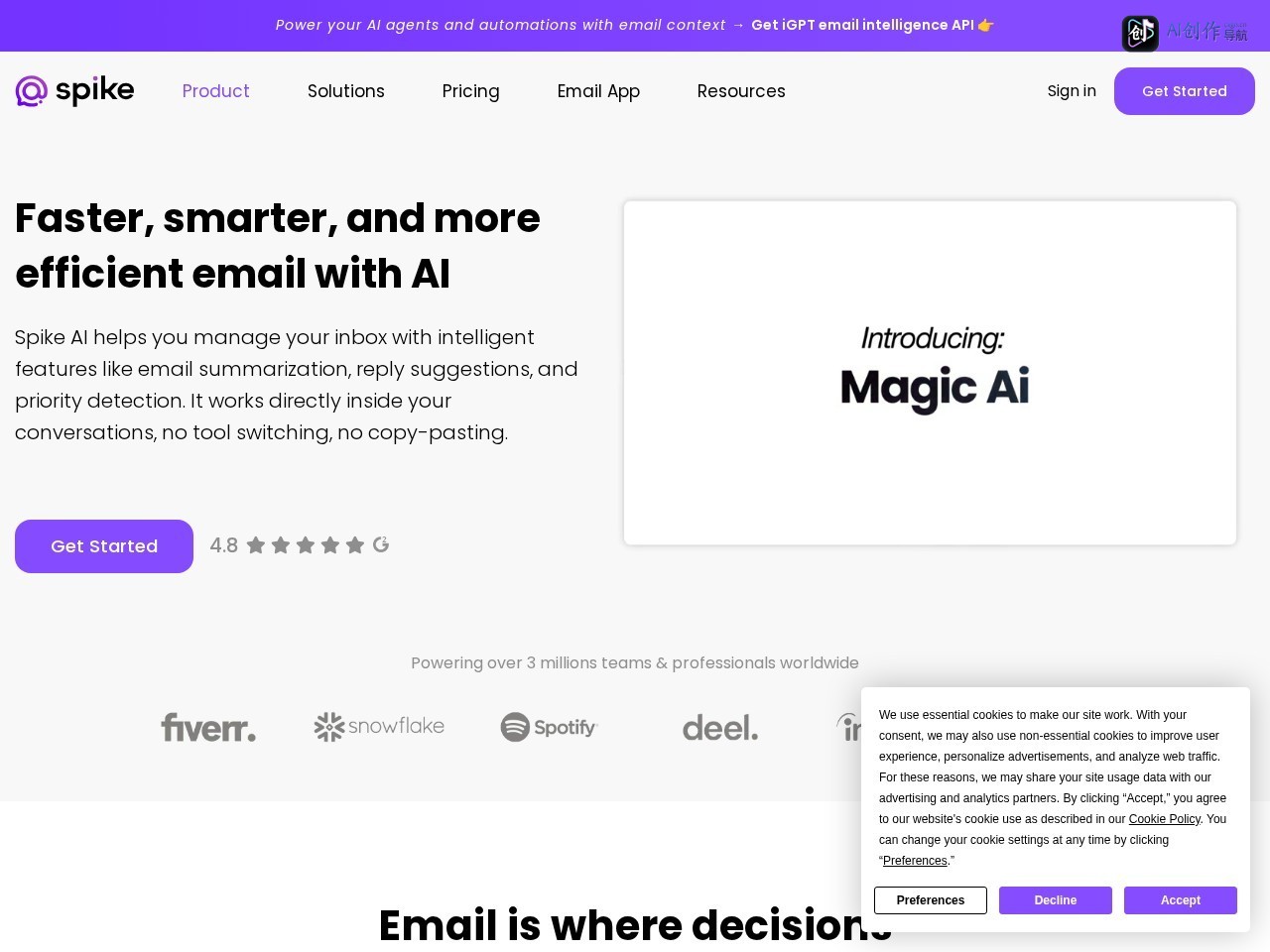 Spike AI 网站截图