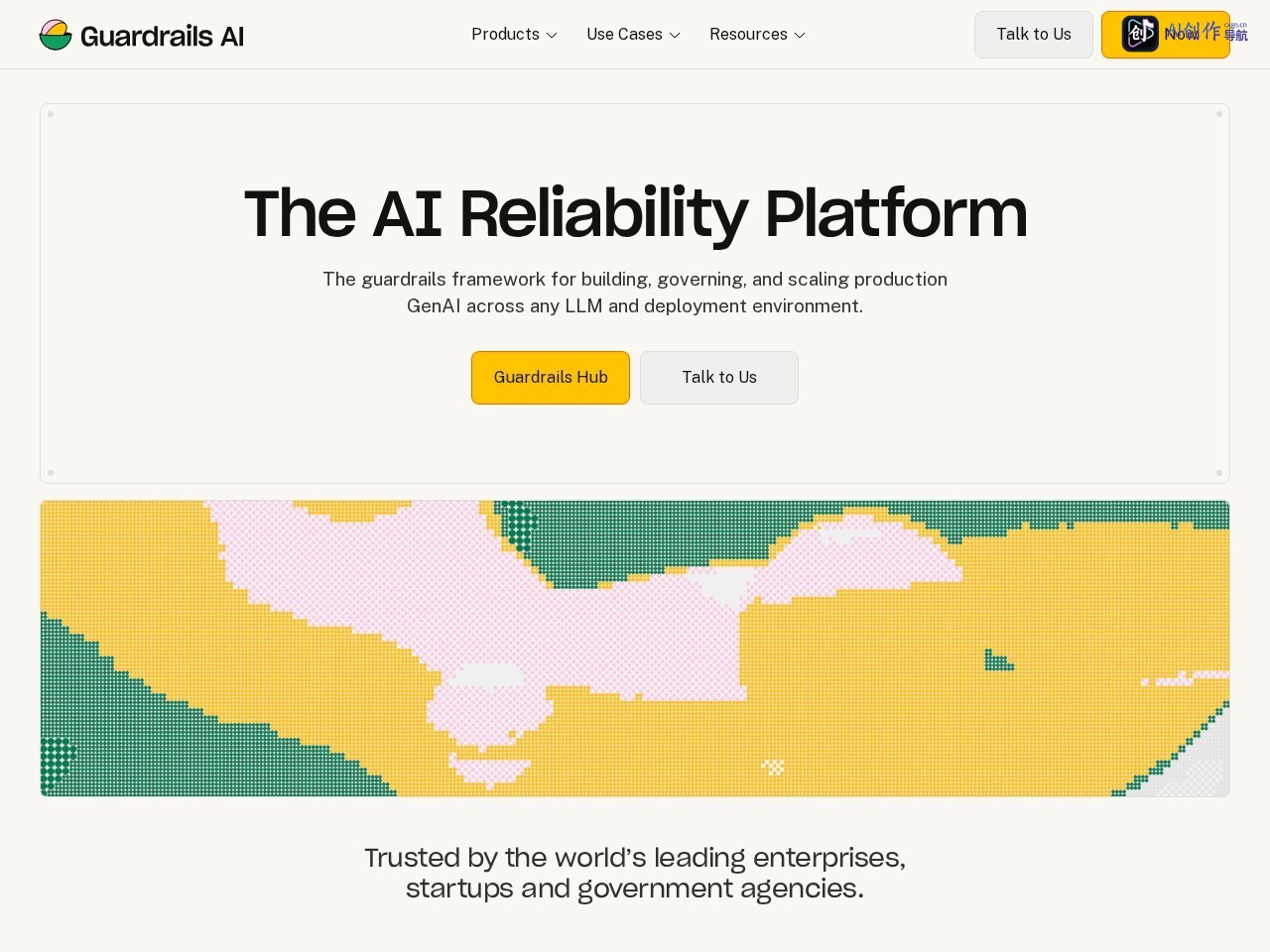 Guardrails AI 网站截图