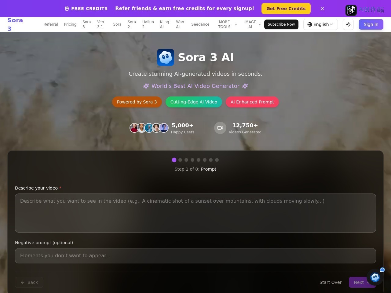 Sora 3 网站截图