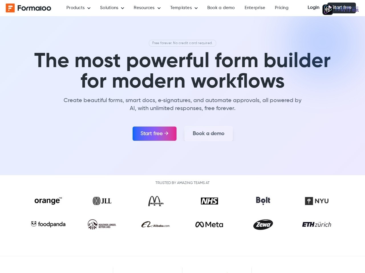 Formaloo 网站截图