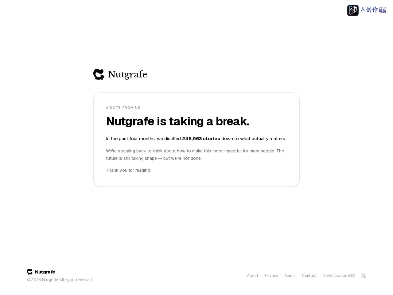 Nutgrafe 网站截图