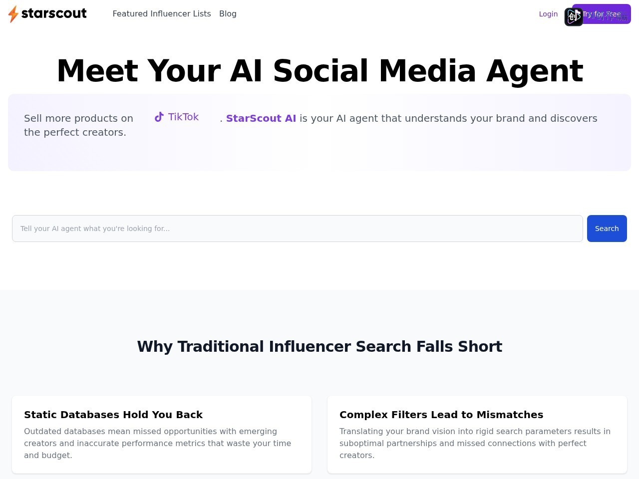StarScout AI 网站截图