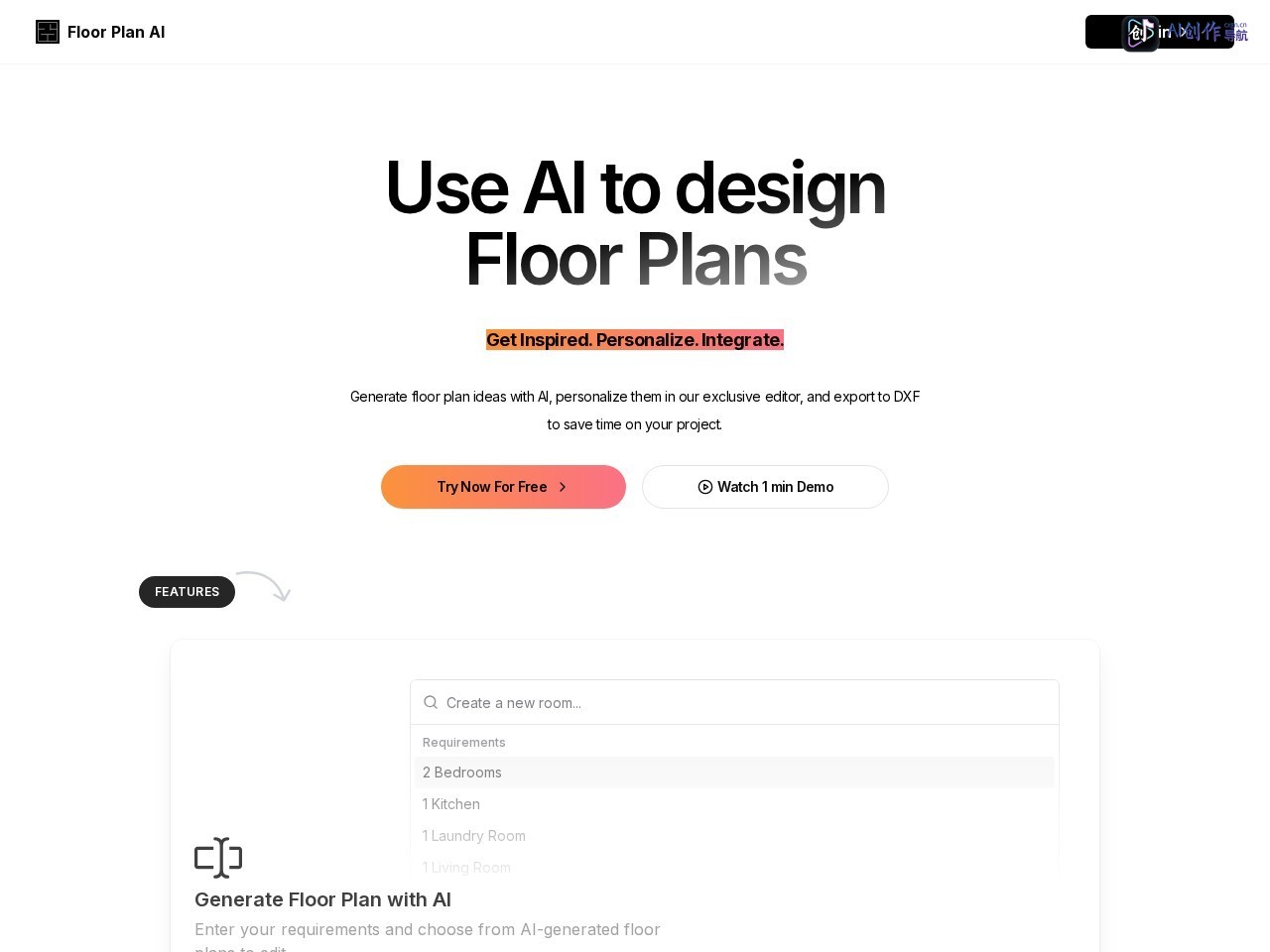 FloorPlan AI 网站截图