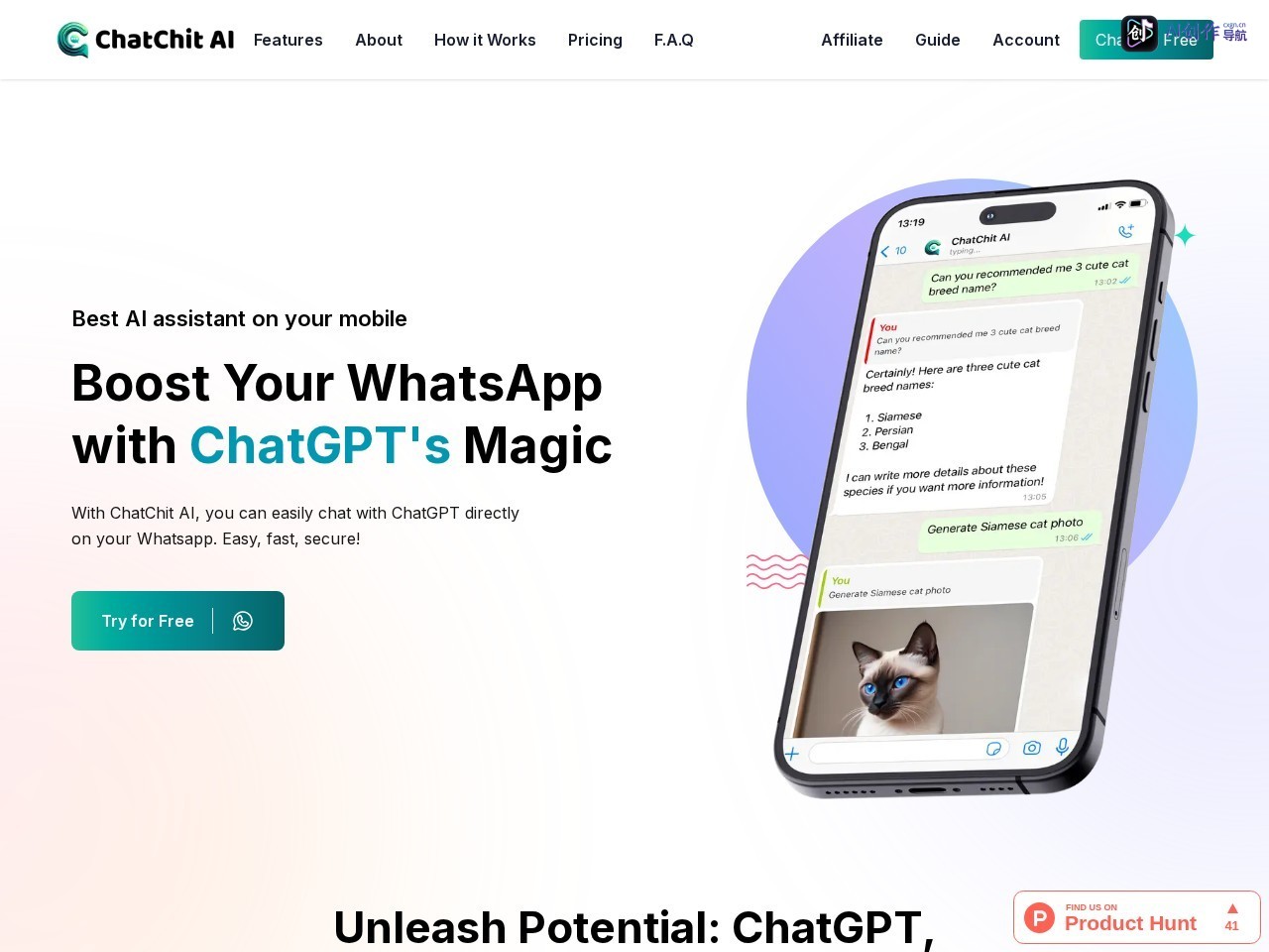 ChatChit AI 网站截图