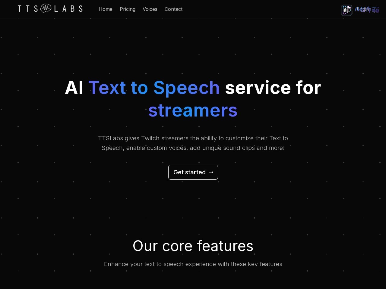 TTSLabs 网站截图