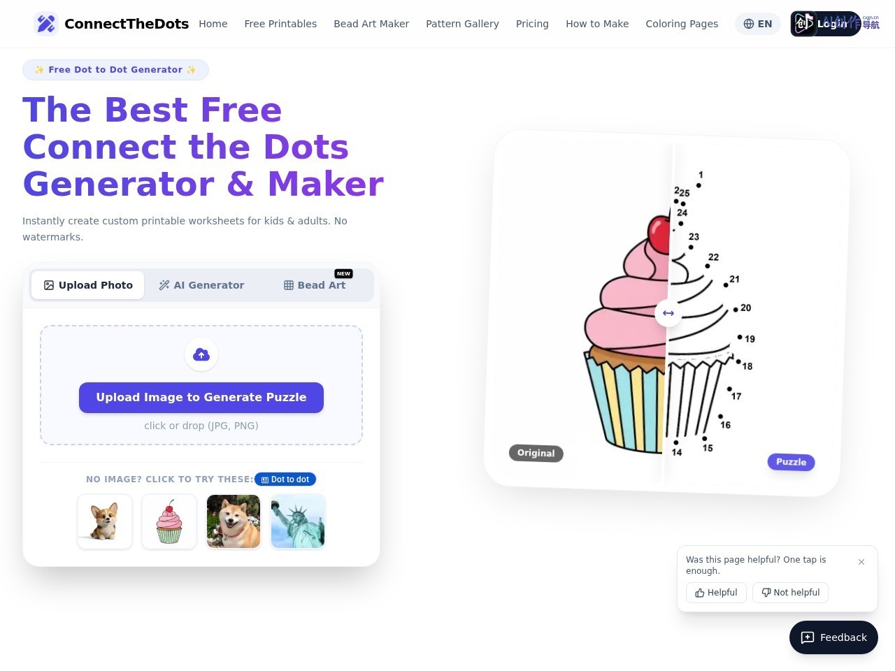 Connect the Dots Generator 网站截图