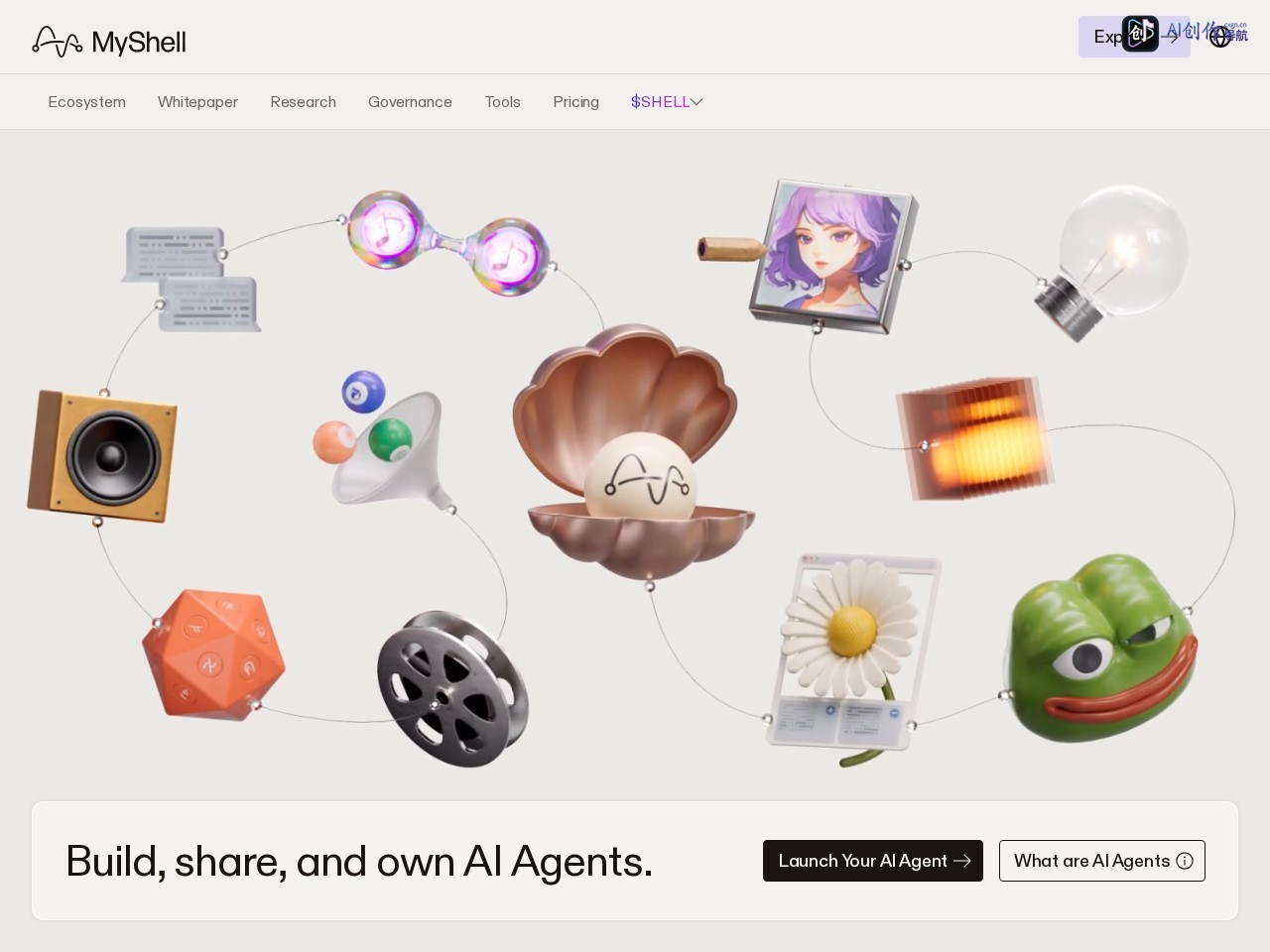 MyShell AI 网站截图
