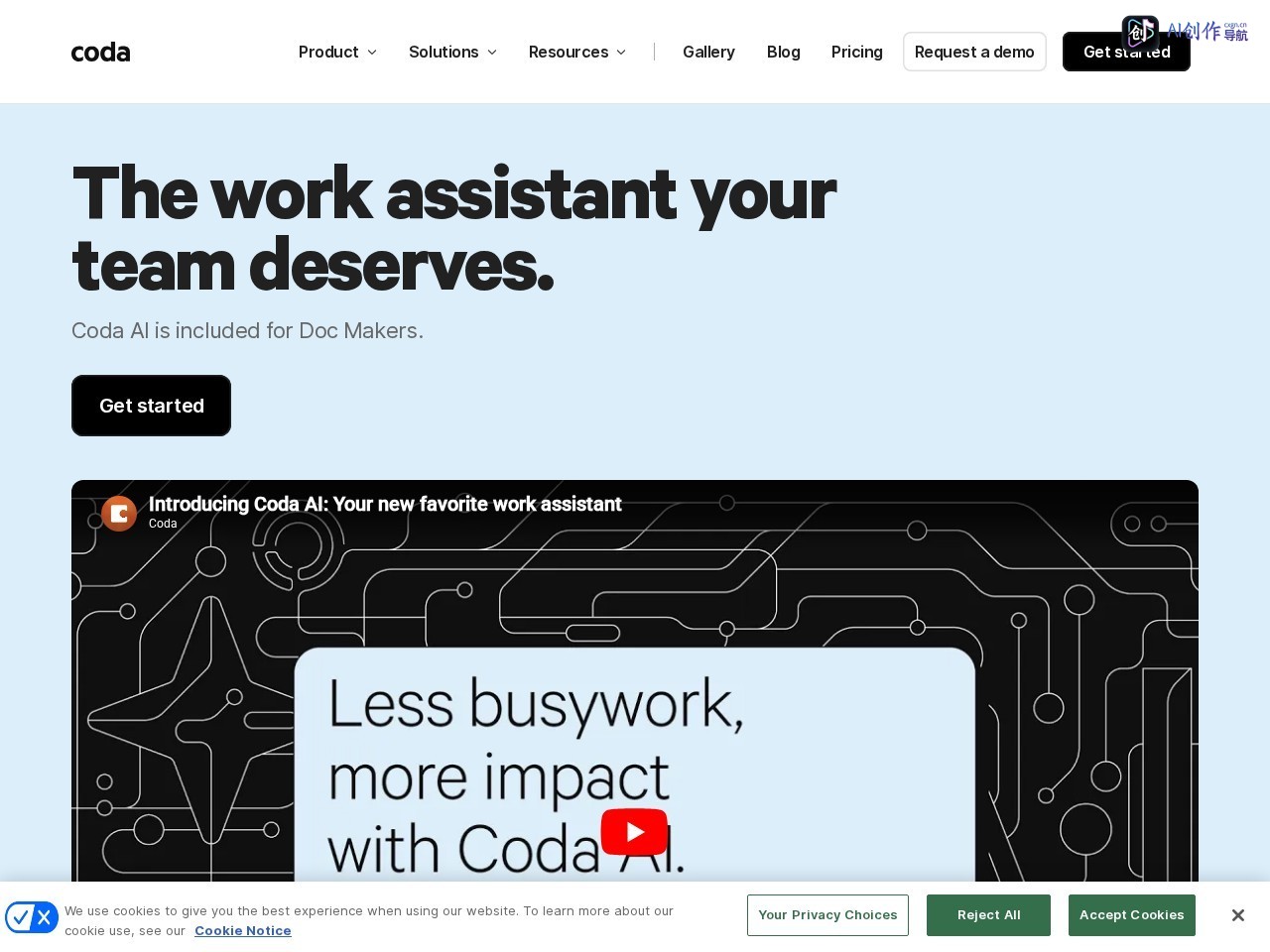Coda AI 网站截图