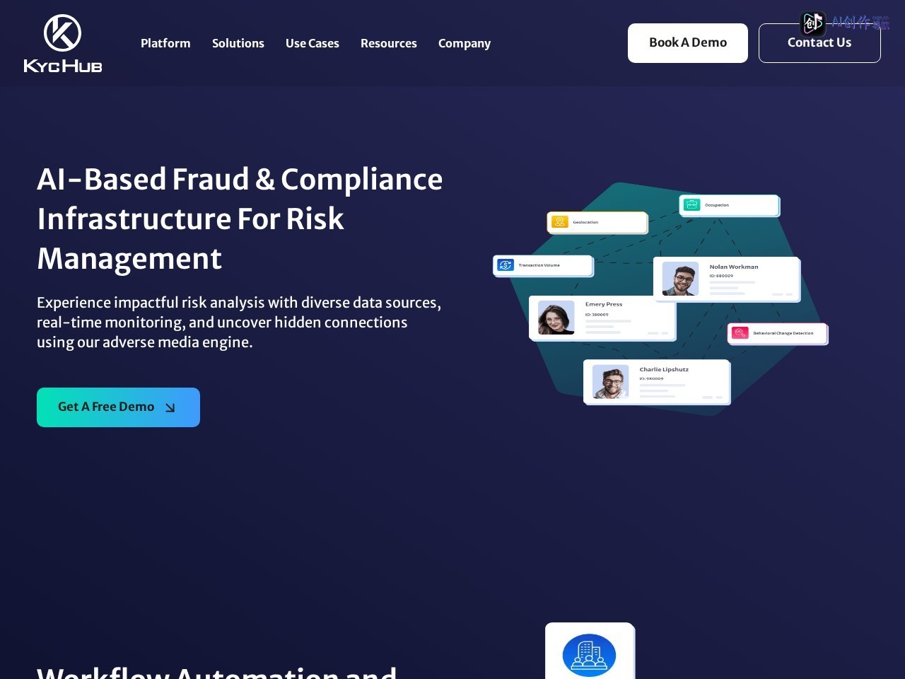 KYC Hub 网站截图