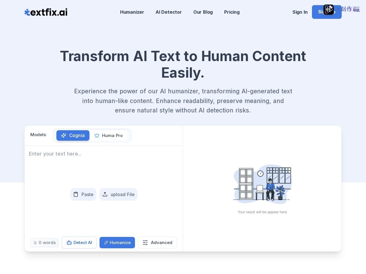 Textfix AI 网站截图
