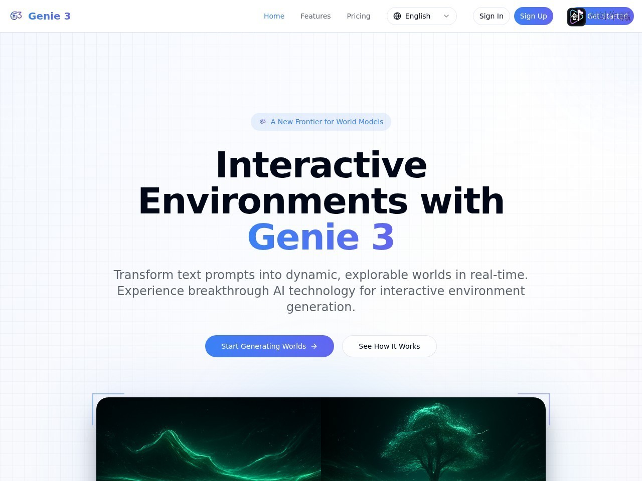 Genie3 AI 网站截图