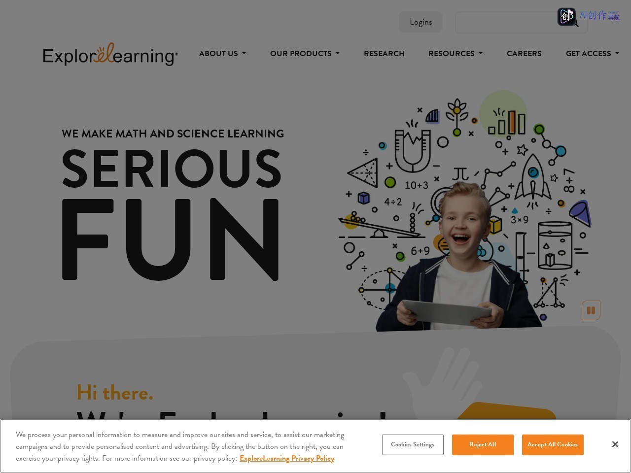 ExploreLearning 网站截图