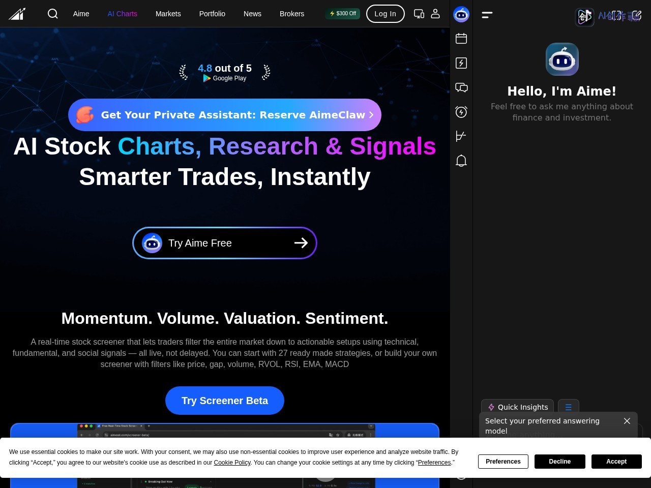 AInvest 网站截图