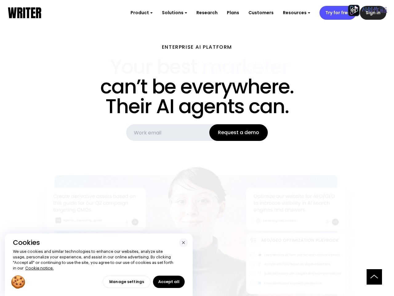 Writer AI Content Detector 网站截图