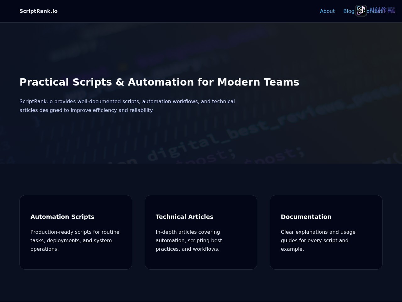 ScriptRank.io 网站截图