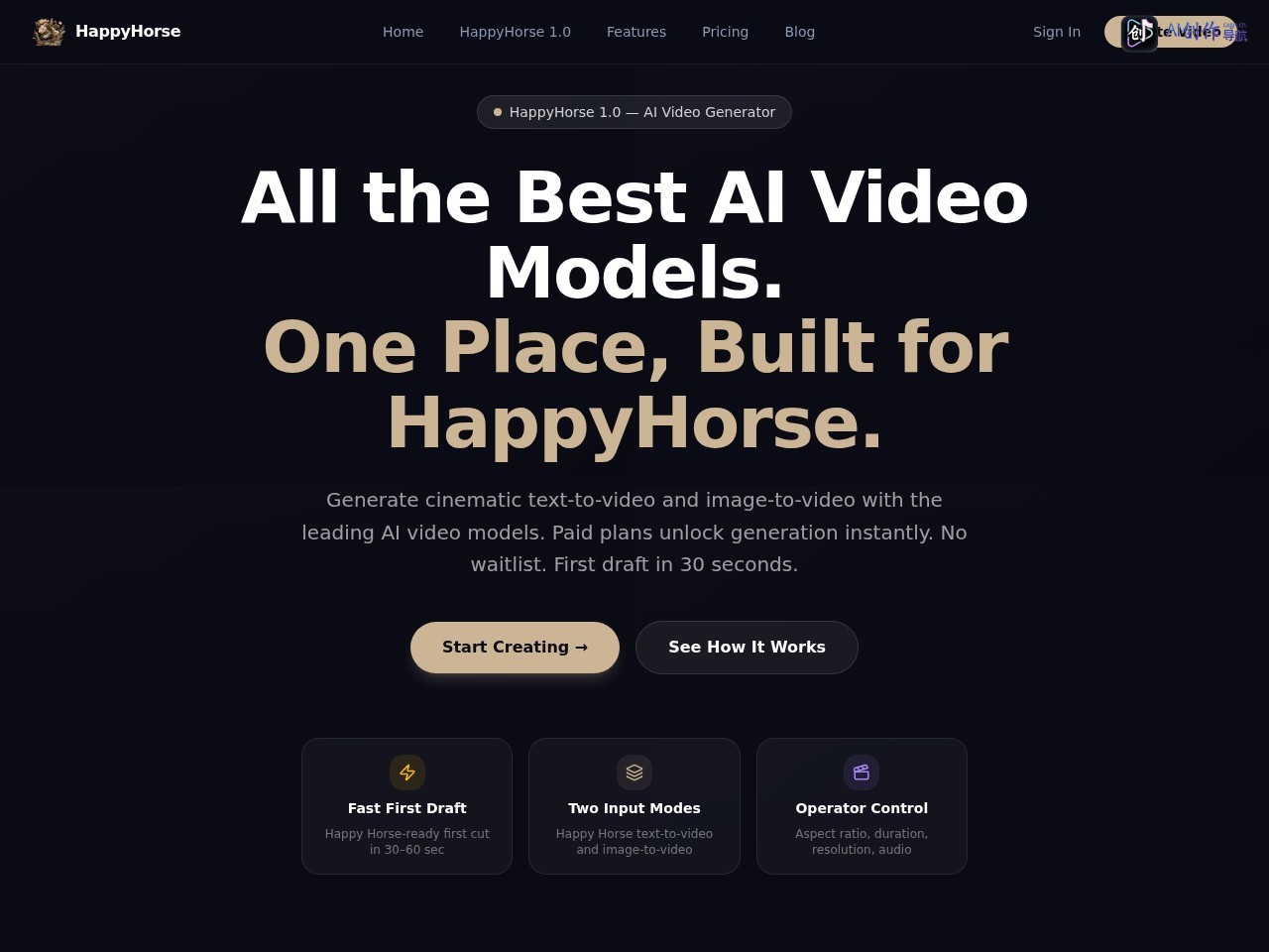 Happy Horse 网站截图