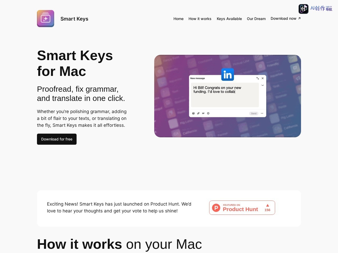 Smart Keys for Mac 网站截图