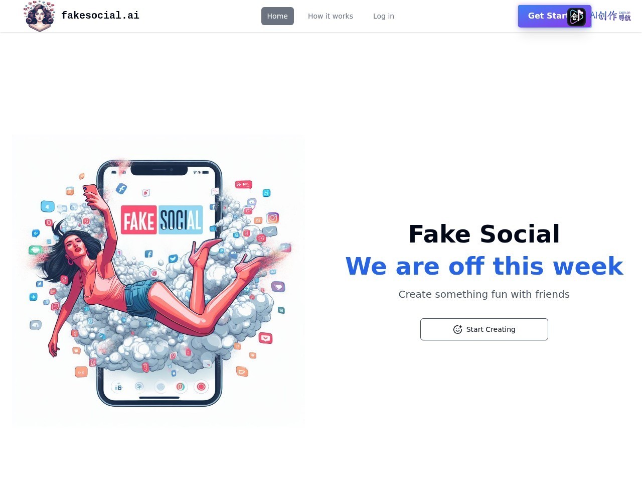 Fake Social 网站截图