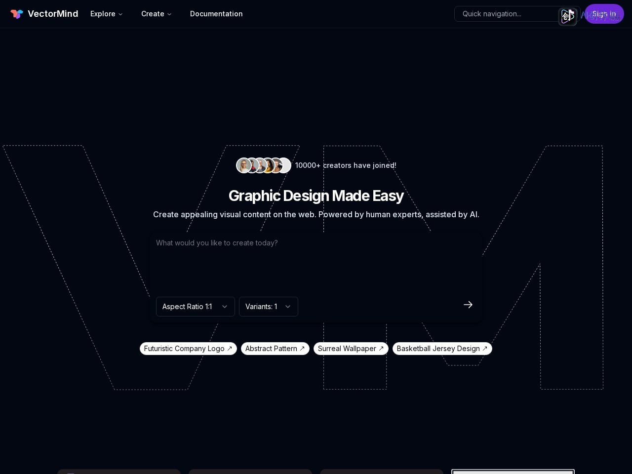 VectorMind 网站截图