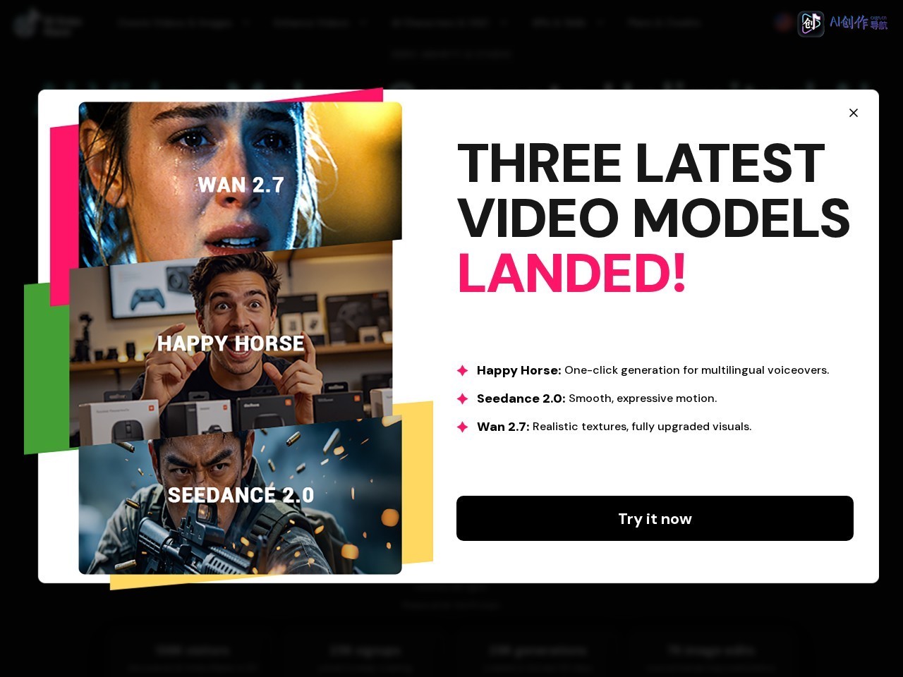 AI Video Maker 网站截图