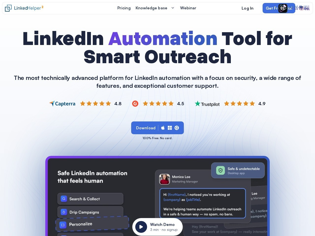 Linked Helper 网站截图