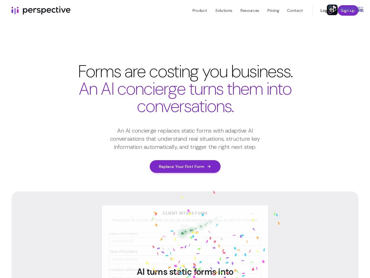 Perspective AI 网站截图