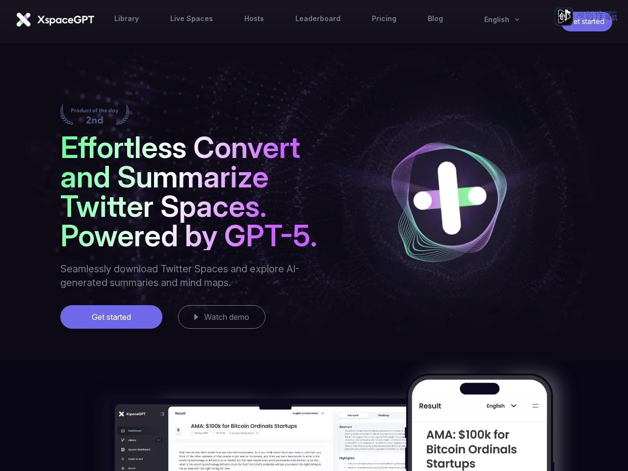 XspaceGPT 网站截图