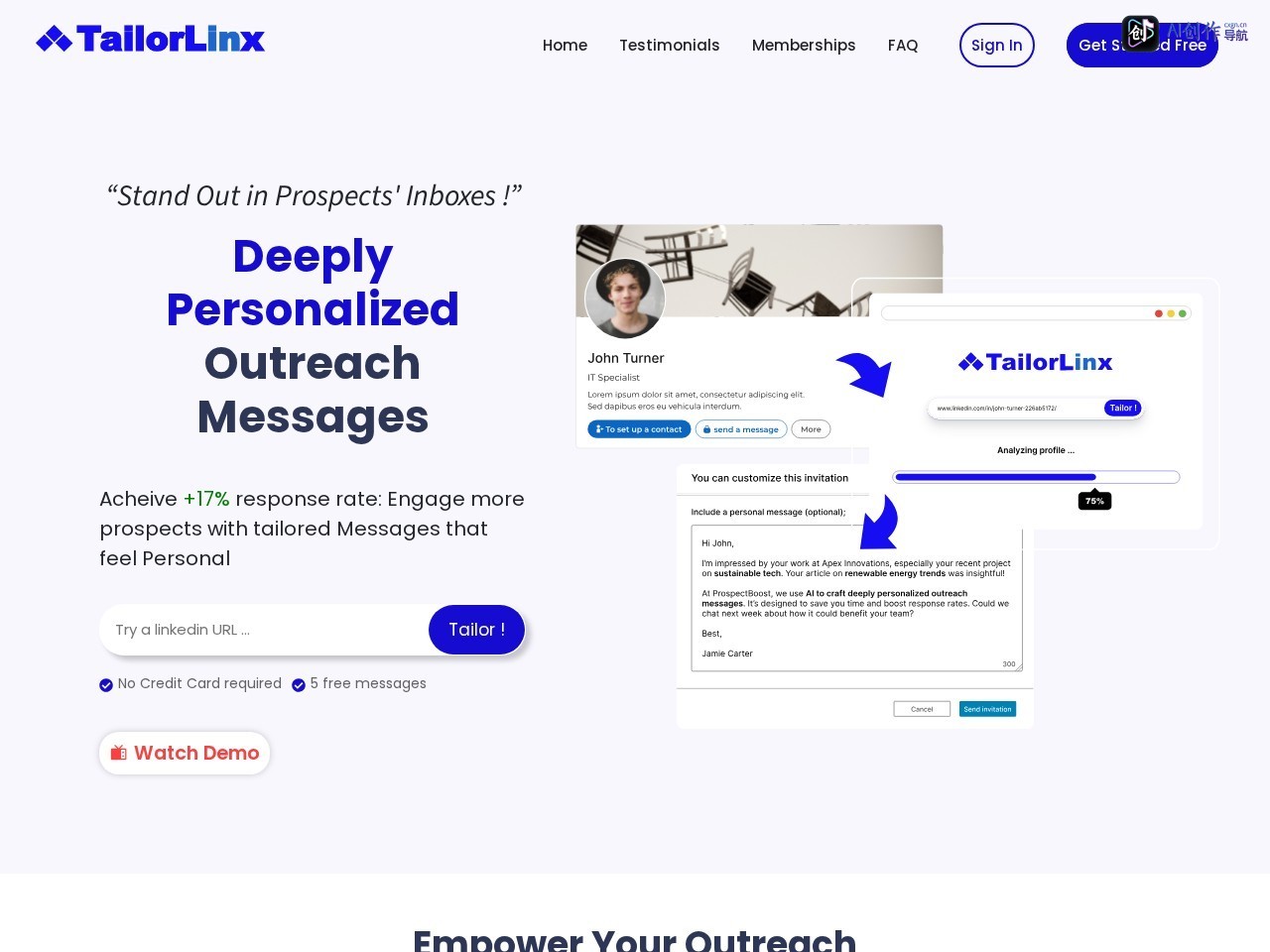 TailorLinx 网站截图