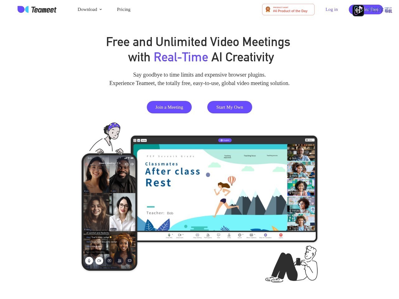 Teameet 网站截图
