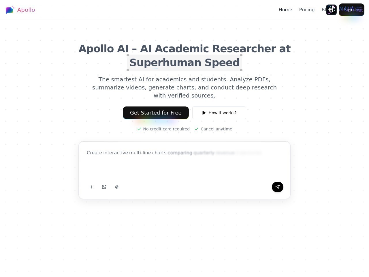 Apollo AI 网站截图
