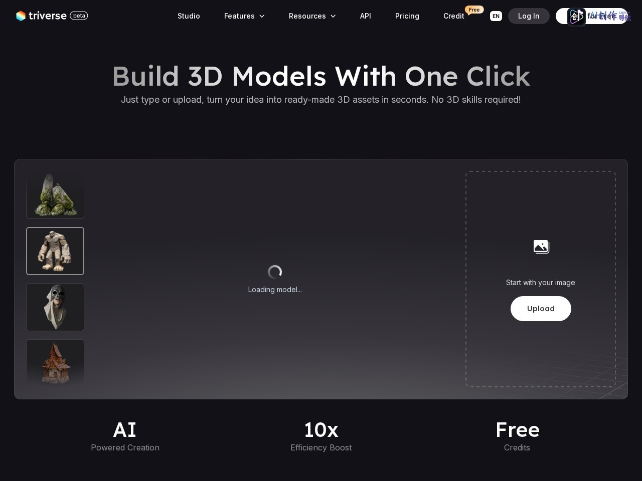 Triverse AI 网站截图