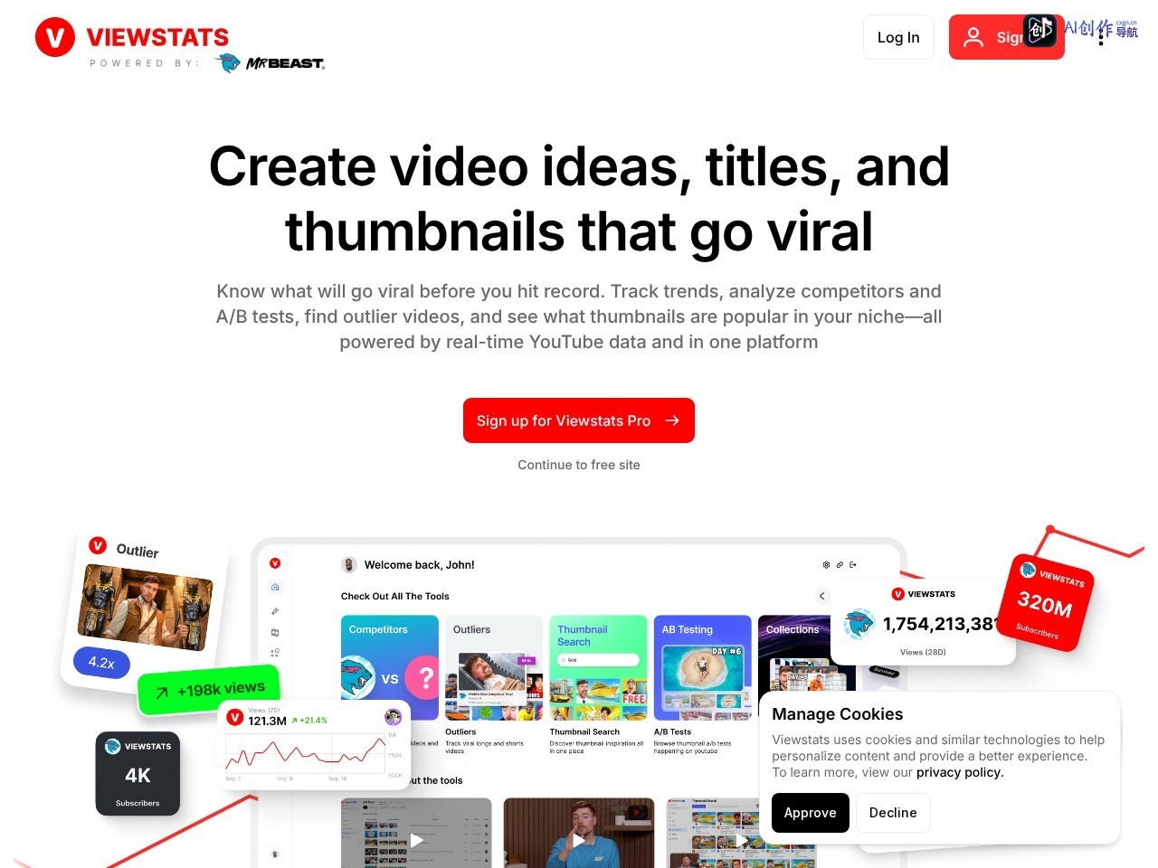 Viewstats 网站截图