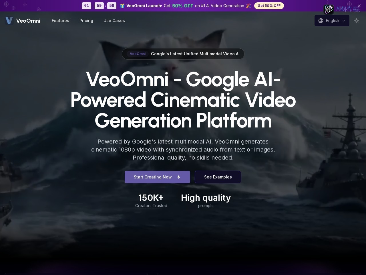VeoOmni 网站截图