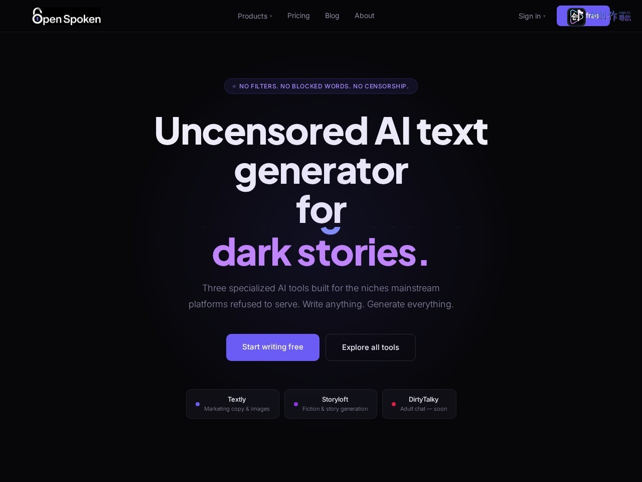 Open Spoken AI 网站截图