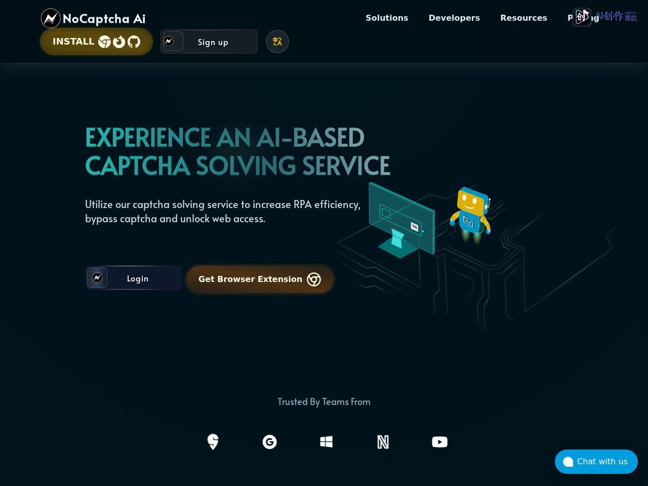 noCaptcha Ai 网站截图