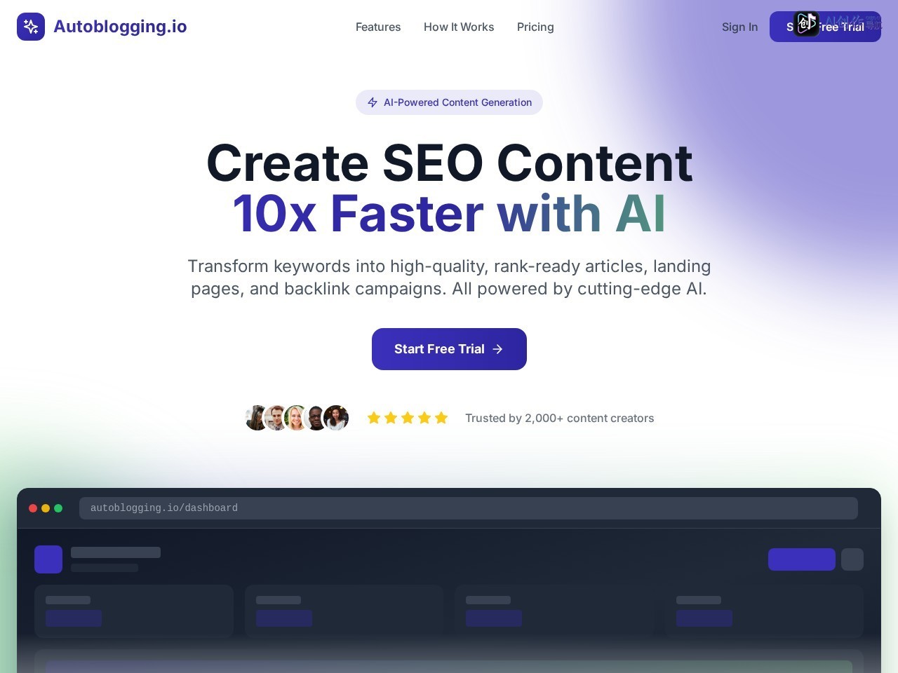 Auto Blogging 网站截图