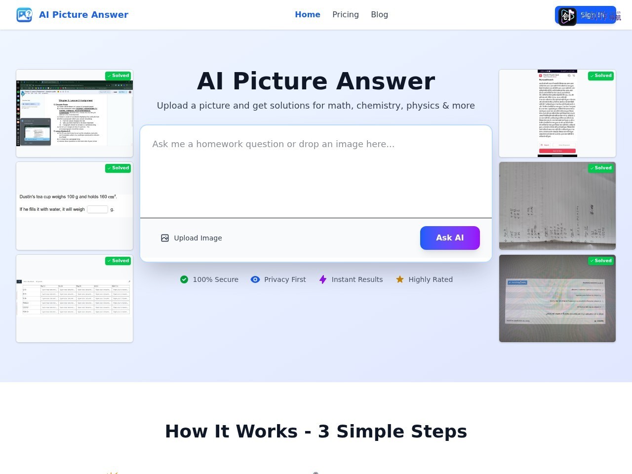 AI Picture Answer 网站截图