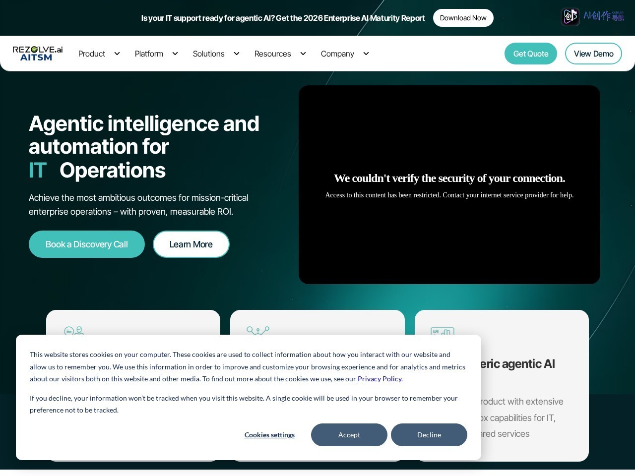 Rezolve.ai 网站截图