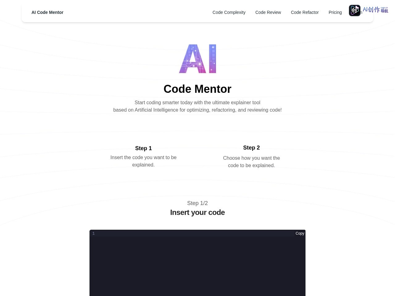 AI Code Mentor 网站截图