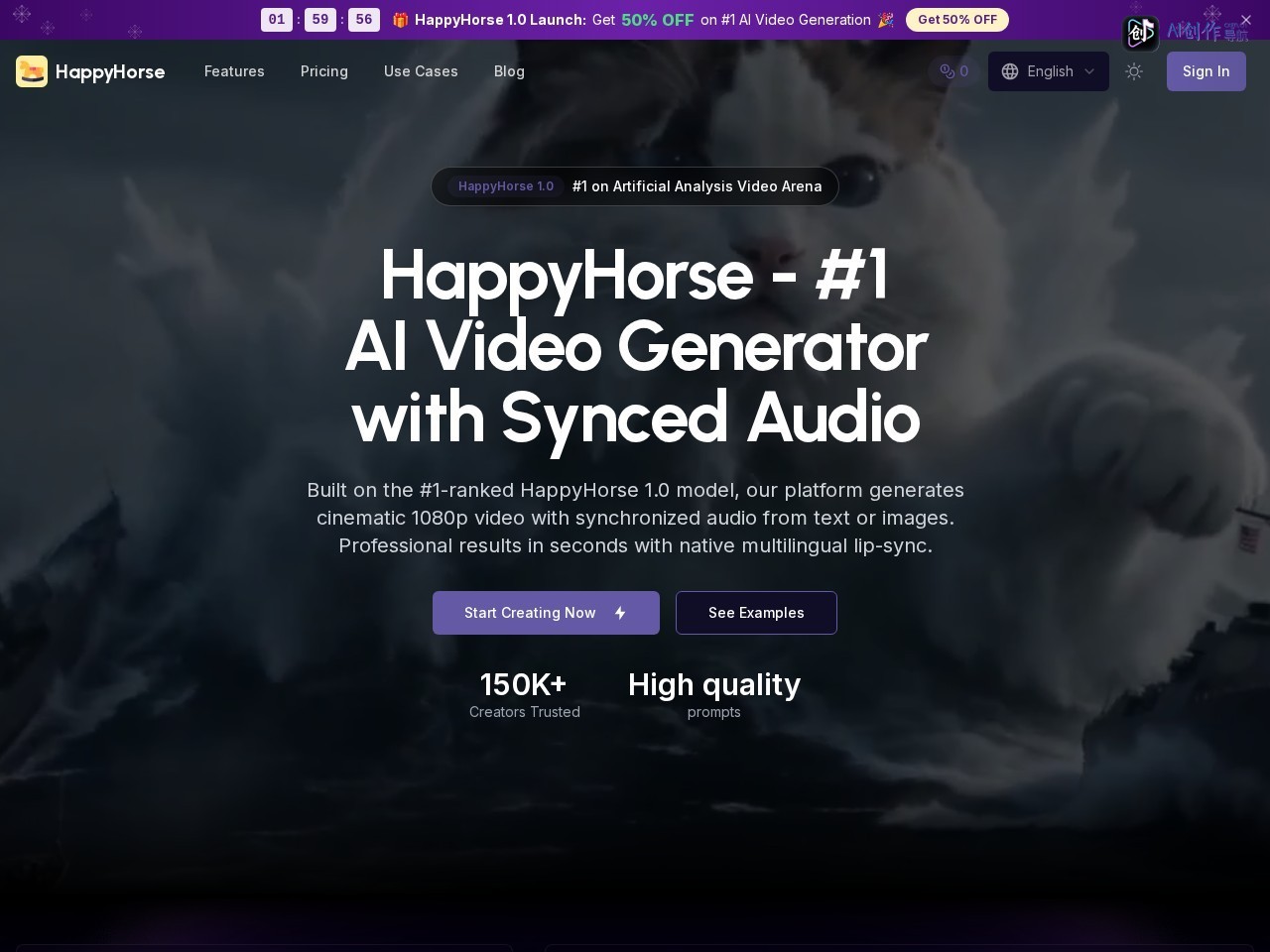 HappyHorse 网站截图