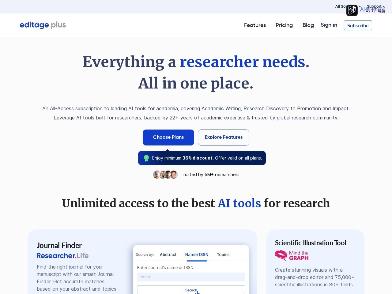 Researcher.Life 网站截图