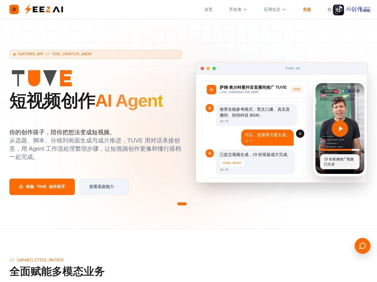 SEE2AI 网站截图