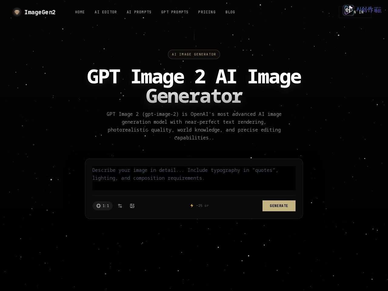 GPT Image 2 网站截图