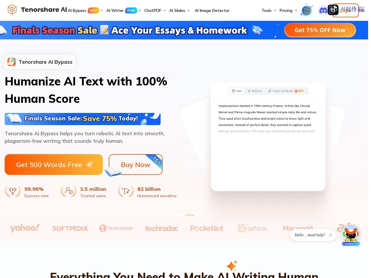 Tenorshare AI 网站截图