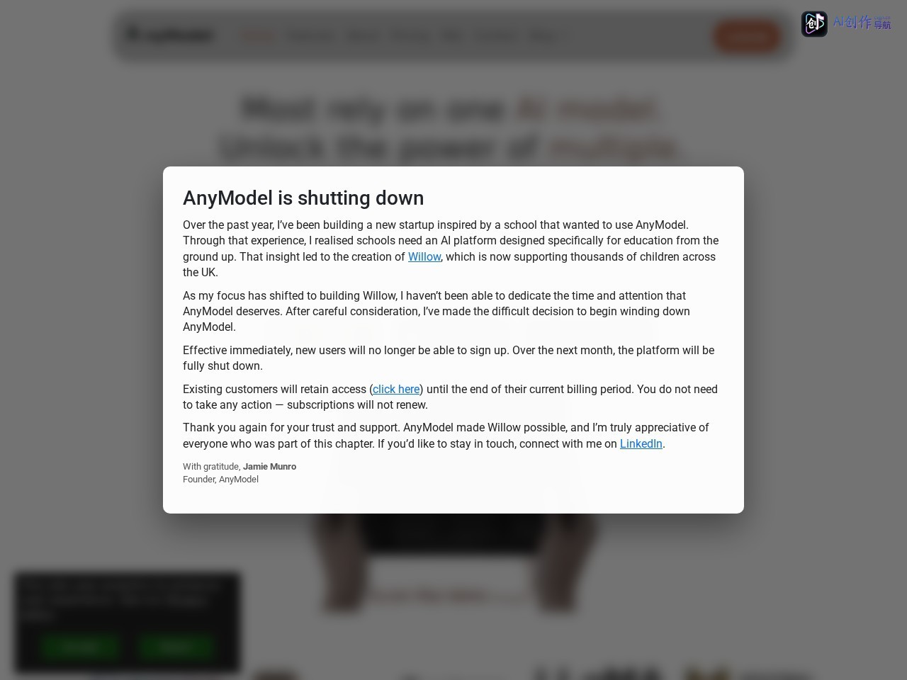 AnyModel 网站截图