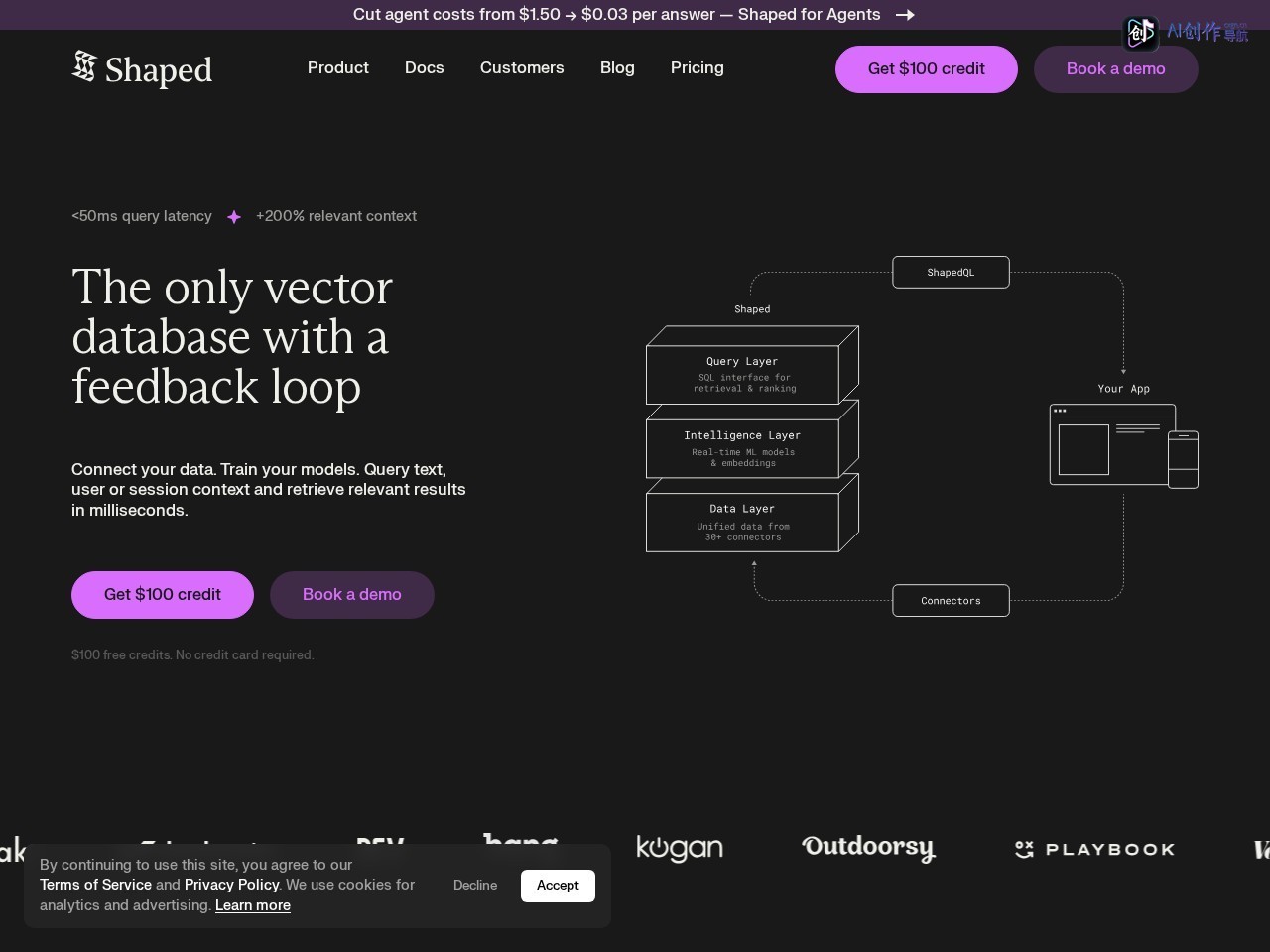Shaped AI 网站截图